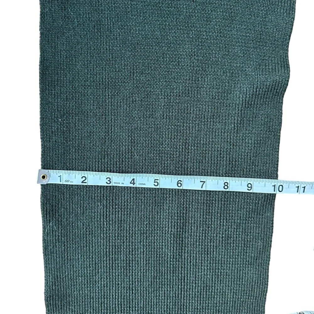 Banana Republic Vintage Dark‎ Green Knit Marino Wool Scarf